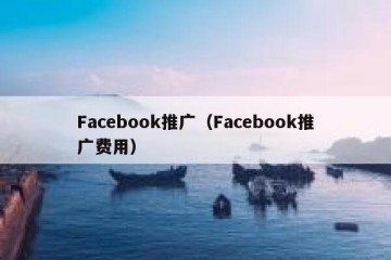 Facebook推广（Facebook推广费用）