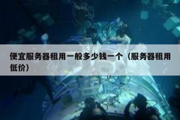 便宜服务器租用一般多少钱一个（服务器租用低价）