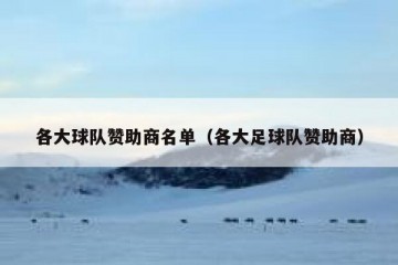 各大球队赞助商名单（各大足球队赞助商）