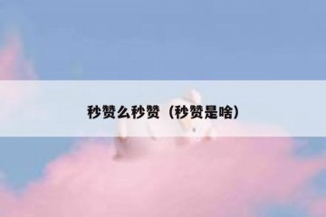秒赞么秒赞（秒赞是啥）