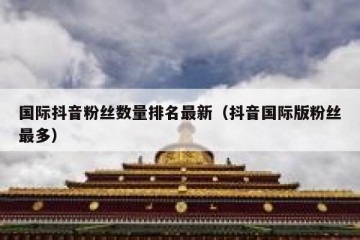 国际抖音粉丝数量排名最新（抖音国际版粉丝最多）