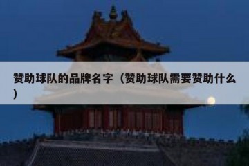 赞助球队的品牌名字（赞助球队需要赞助什么）