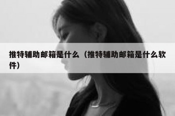 推特辅助邮箱是什么（推特辅助邮箱是什么软件）