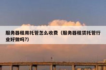 服务器租用托管怎么收费（服务器租赁托管行业好做吗?）