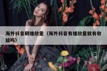 海外抖音刷播放量（海外抖音有播放量就有收益吗）
