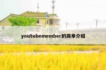 youtubemember的简单介绍