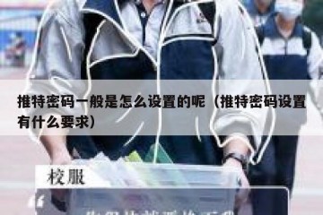 推特密码一般是怎么设置的呢（推特密码设置有什么要求）