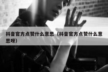 抖音官方点赞什么意思（抖音官方点赞什么意思呀）