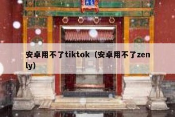 安卓用不了tiktok（安卓用不了zenly）