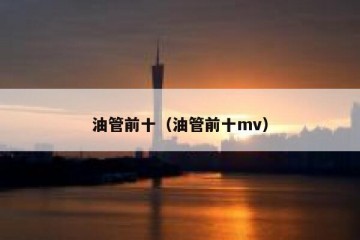 油管前十（油管前十mv）