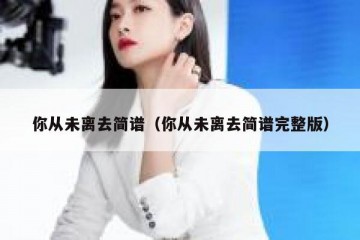 你从未离去简谱（你从未离去简谱完整版）
