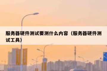 服务器硬件测试要测什么内容（服务器硬件测试工具）