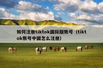如何注册tiktok国际版账号（tiktok账号中国怎么注册）