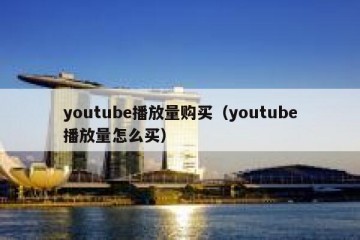 youtube播放量购买（youtube播放量怎么买）