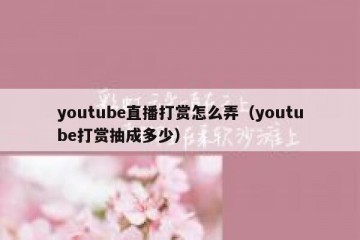 youtube直播打赏怎么弄（youtube打赏抽成多少）