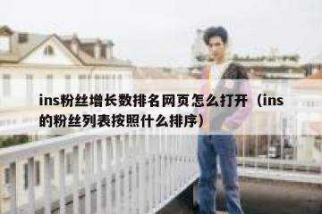 ins粉丝增长数排名网页怎么打开（ins的粉丝列表按照什么排序）