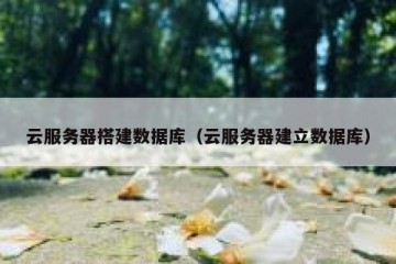 云服务器搭建数据库（云服务器建立数据库）