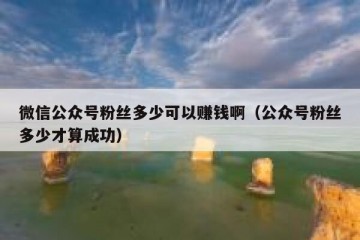 微信公众号粉丝多少可以赚钱啊（公众号粉丝多少才算成功）