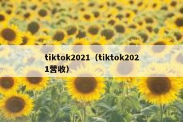 tiktok2021（tiktok2021营收）