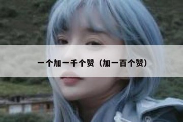 一个加一千个赞（加一百个赞）