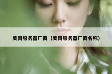 美国服务器厂商（美国服务器厂商名称）