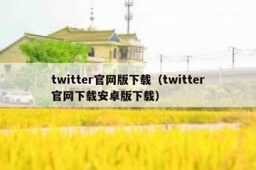 twitter官网版下载（twitter官网下载安卓版下载）
