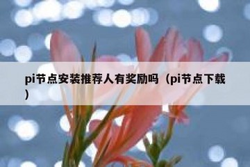 pi节点安装推荐人有奖励吗（pi节点下载）