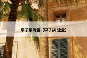 李子柒流量（李子柒 流量）