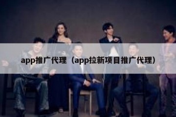 app推广代理（app拉新项目推广代理）