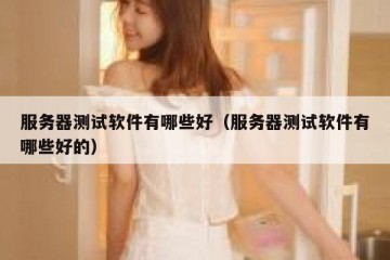 服务器测试软件有哪些好（服务器测试软件有哪些好的）