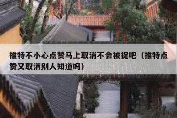 推特不小心点赞马上取消不会被捉吧（推特点赞又取消别人知道吗）