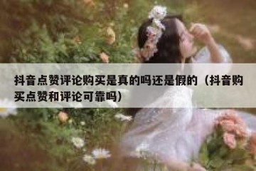 抖音点赞评论购买是真的吗还是假的（抖音购买点赞和评论可靠吗）