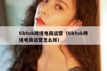tiktok跨境电商运营（tiktok跨境电商运营怎么样）