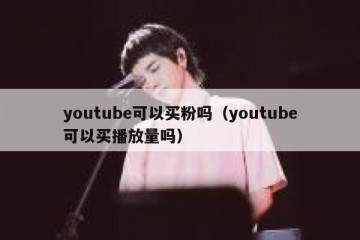 youtube可以买粉吗（youtube可以买播放量吗）