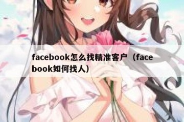 facebook怎么找精准客户（facebook如何找人）