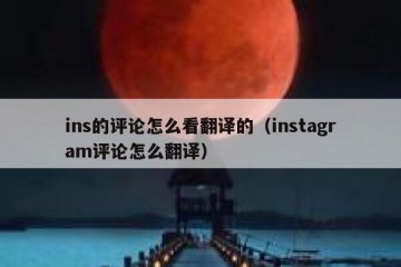 ins的评论怎么看翻译的（instagram评论怎么翻译）