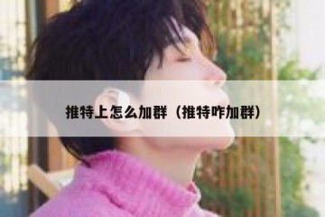 推特上怎么加群（推特咋加群）