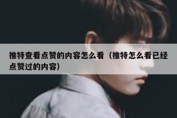 推特查看点赞的内容怎么看（推特怎么看已经点赞过的内容）