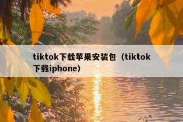 tiktok下载苹果安装包（tiktok下载iphone）