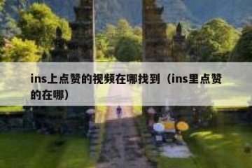 ins上点赞的视频在哪找到（ins里点赞的在哪）