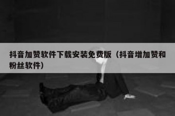 抖音加赞软件下载安装免费版（抖音增加赞和粉丝软件）