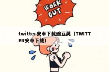 twitter安卓下载豌豆荚（TWITTER安卓下载）