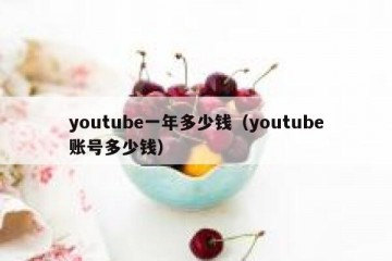 youtube一年多少钱（youtube账号多少钱）
