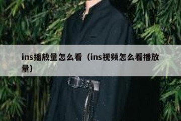 ins播放量怎么看（ins视频怎么看播放量）