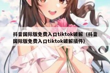 抖音国际版免费入口tiktok破解（抖音国际版免费入口tiktok破解插件）