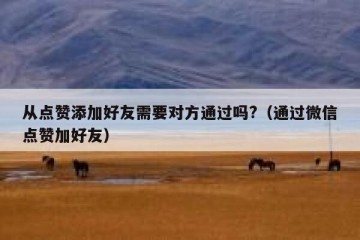 从点赞添加好友需要对方通过吗?（通过微信点赞加好友）