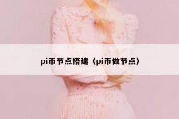 pi币节点搭建（pi币做节点）