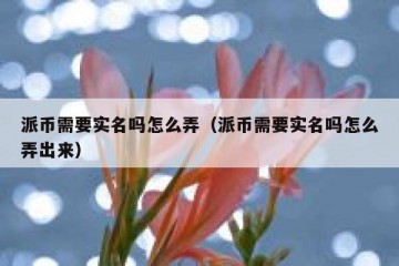 派币需要实名吗怎么弄（派币需要实名吗怎么弄出来）