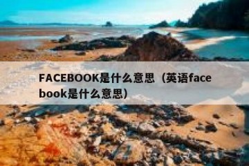 FACEBOOK是什么意思（英语facebook是什么意思）