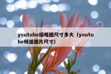 youtube缩略图尺寸多大（youtube频道图片尺寸）